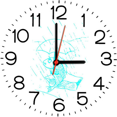 23% OFF on Ellicon B260 Blue Fish Analog Wall Clock White 23% OFF on Ellicon B260 Blue Fish Analog Wall Clock White