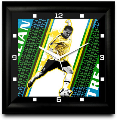 73% OFF on ShopMantra Dani Alves Brazil Football Square Analog Wall Clock Black
