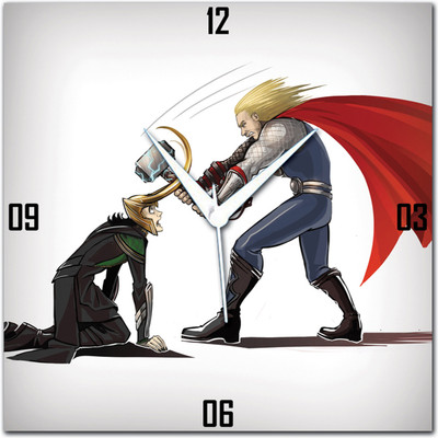 72% OFF on Amore Avengers Cartoon Analog Wall Clock White 72% OFF on Amore Avengers Cartoon Analog Wall Clock White