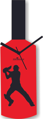 Zeeshaan Cricket Master Blaster Style Analog Wall Clock Red, Black