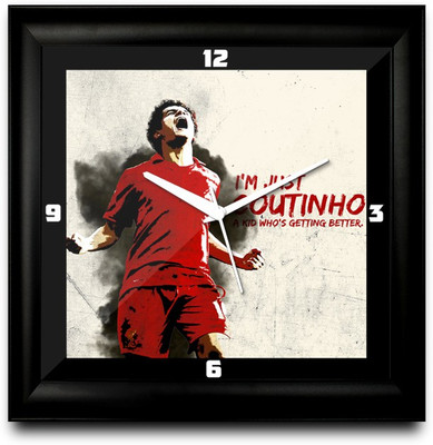 73% OFF on ShopMantra Coutinho Liverpool FC Square Analog Wall Clock Black