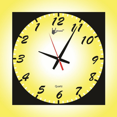 55% OFF on Lycans aNTI 0153 Analog Wall Clock Yellow, White