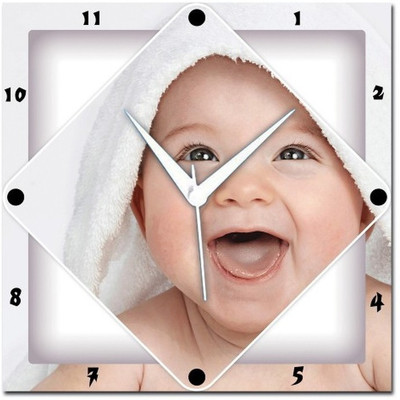 70% OFF on WebPlaza Laughing Baby Analog Wall Clock Multicolor