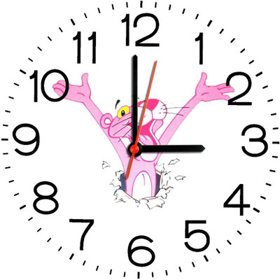 23% OFF on Ellicon B384 Splash Funny Cartoon Analog Wall Clock White