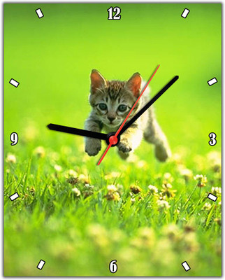 40% OFF on Lovely Collection Cute Kitten Analog Wall Clock Multicolor 40% OFF on Lovely Collection Cute Kitten Analog Wall Clock Multicolor