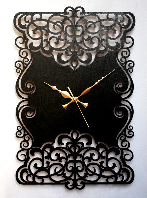Kwardrobe Royal Scroll Analog Wall Clock Black Kwardrobe Royal Scroll Analog Wall Clock Black