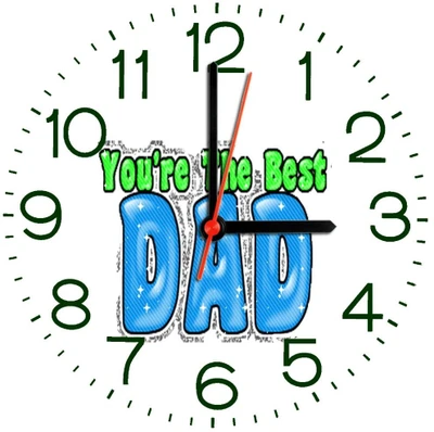 28% OFF on Ellicon 280 You'Re The Best Dad Analog Wall Clock White