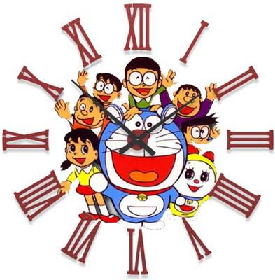 23% OFF on Ellicon B12 Doraemon Friends Analog Wall Clock Multicolor