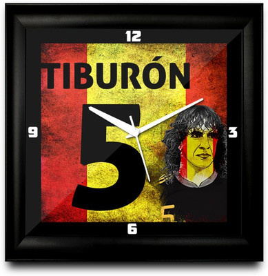 73% OFF on ShopMantra Carles Puyol Spain Football Square Analog Wall Clock Black