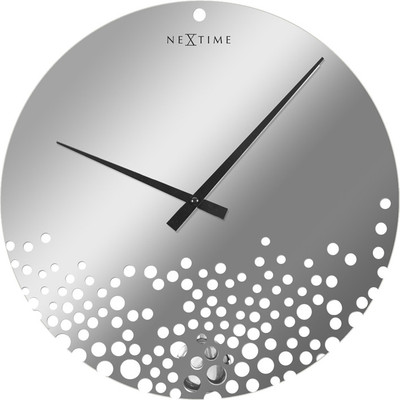 Nextime Bubbles Analog 29.972 cm Dia Wall Clock Silver Nextime Bubbles Analog 29.972 cm Dia Wall Clock Silver