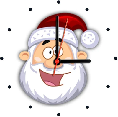 28% OFF on Ellicon 92 Happy Santa Claus Analog Wall Clock White