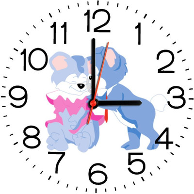23% OFF on Ellicon B253 Bear Kissing Analog Wall Clock White