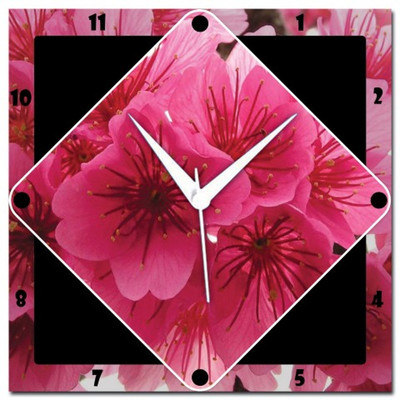 72% OFF on Amore Pink Blossom Analog Wall Clock Pink 72% OFF on Amore Pink Blossom Analog Wall Clock Pink