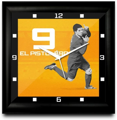 73% OFF on ShopMantra Luis Suarez Footballer Square Analog Wall Clock Black