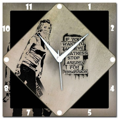 70% OFF on WebPlaza Life Quote Analog Wall Clock Multicolor