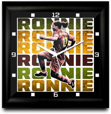 73% OFF on ShopMantra Ronaldinho GaúCho Brazil Football Square Analog Wall Clock Black