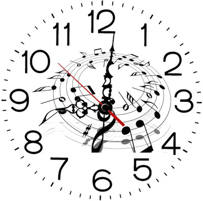 28% OFF on Ellicon 188 Musical Notes Analog Wall Clock White 28% OFF on Ellicon 188 Musical Notes Analog Wall Clock White