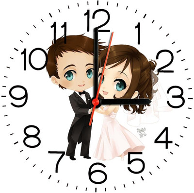 28% OFF on Ellicon 185 Love Couple Analog Wall Clock White 28% OFF on Ellicon 185 Love Couple Analog Wall Clock White