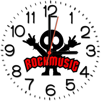 28% OFF on Ellicon 389 Rock Music Analog Wall Clock White