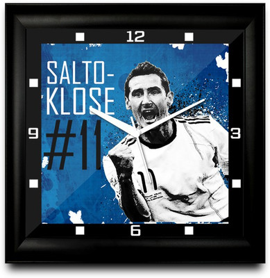 73% OFF on ShopMantra Miroslav Klose Footballer Square Analog Wall Clock Black