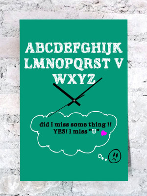 46% OFF on Kwardrobe Miss U Analog Wall Clock Green 46% OFF on Kwardrobe Miss U Analog Wall Clock Green