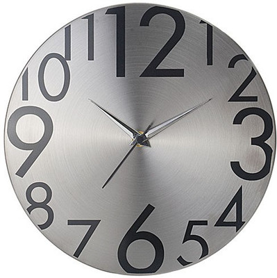 Home and You Stainless Steel Analog Wall Clock Grey Home and You Stainless Steel Analog Wall Clock Grey