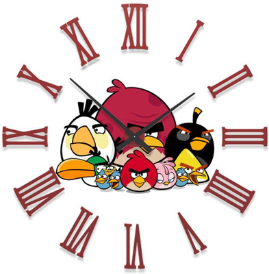 Ellicon B63 Angry Birds Analog Wall Clock White Ellicon B63 Angry Birds Analog Wall Clock White