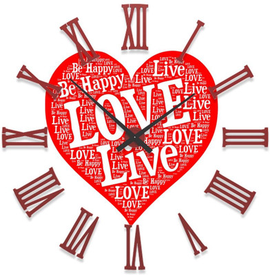 28% OFF on Ellicon 53 Love Words Analog Wall Clock White