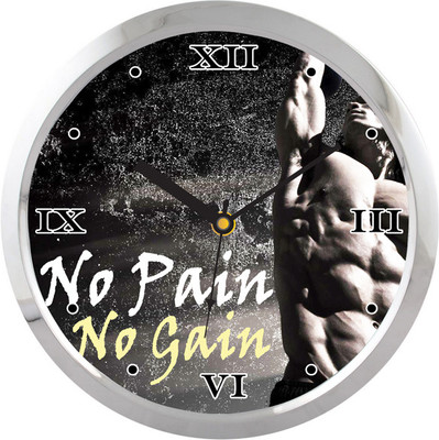 31% OFF on Shopping Monster Designer Gym Analog Wall Clock Silver