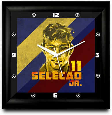 73% OFF on ShopMantra Neymar Footballer Square Analog Wall Clock Black