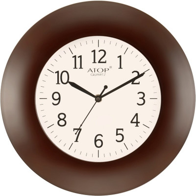 Atop AQ-847 Analog Wall Clock Dark Browm Atop AQ-847 Analog Wall Clock Dark Browm