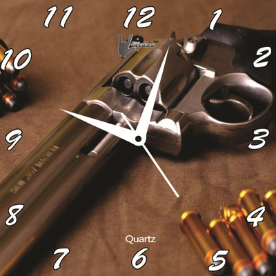 61% OFF on Lycans Pistol Analog Wall Clock Brown, Black