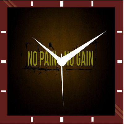 50% OFF on Moneysaver No Pain No Gain Analog Wall Clock Multicolour