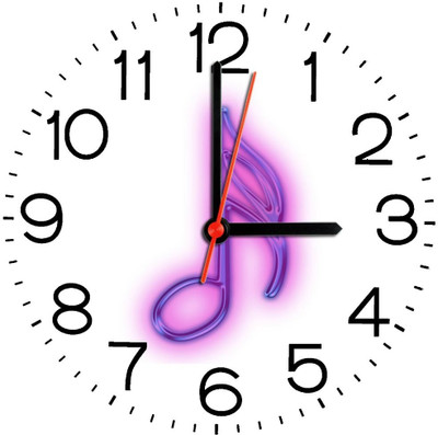 28% OFF on Ellicon 320 Purple Music Note Analog Wall Clock White 28% OFF on Ellicon 320 Purple Music Note Analog Wall Clock White