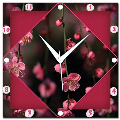 70% OFF on WebPlaza Cherry Blossom Analog Wall Clock Multicolor