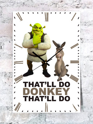 46% OFF on Kwardrobe Shrek & Donkey Analog Wall Clock White