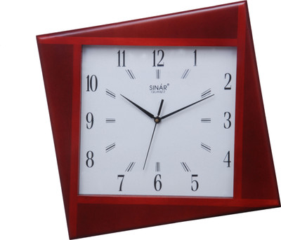 Sinar SQ-7557-RW Analog Wall Clock Red, Maroon Sinar SQ-7557-RW Analog Wall Clock Red, Maroon