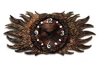 23% OFF on Krafthub Sun Shape with Wooden Work Analog Wall Clock Copper Brown 23% OFF on Krafthub Sun Shape with Wooden Work Analog Wall Clock Copper Brown
