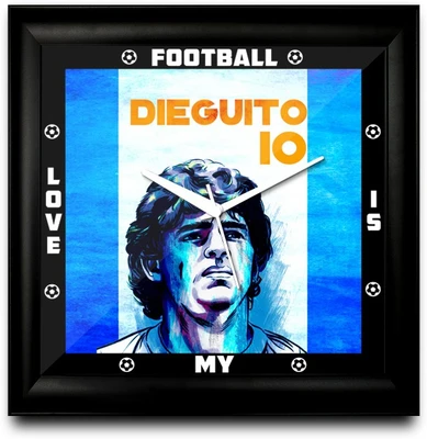 73% OFF on ShopMantra Diego Armanda Maradona Argentina Football Square Analog Wall Clock Black