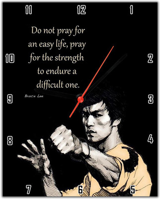 40% OFF on Lovely Collection Bruce Lee Inspirational Quote Analog Wall Clock Multicolor
