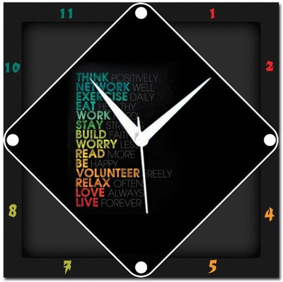 70% OFF on WebPlaza Life Quote Analog Wall Clock Multicolor