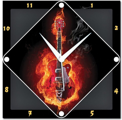 72% OFF on Amore Burning Guitar 107432 Analog Wall Clock Black 72% OFF on Amore Burning Guitar 107432 Analog Wall Clock Black
