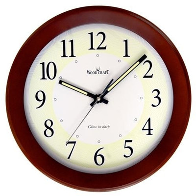 Wood Craft WNS-804 Analog Wall Clock Dark Browm