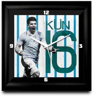 73% OFF on ShopMantra Sergio Aguero Argentina Football Square Analog Wall Clock Black