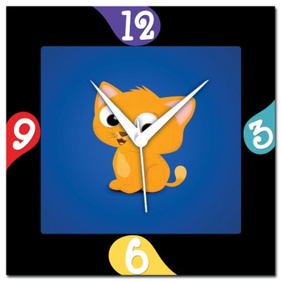 72% OFF on Amore Cute Kitten Analog Wall Clock Multicolor 72% OFF on Amore Cute Kitten Analog Wall Clock Multicolor