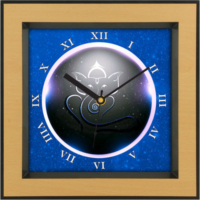 31% OFF on Shopping Monster Lord Ganesha Religious Analog Wall Clock Light Brown