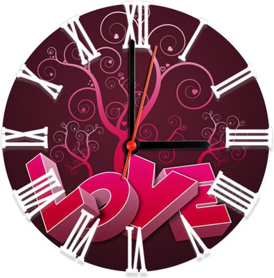 28% OFF on Ellicon 241 Love Design Analog Wall Clock White