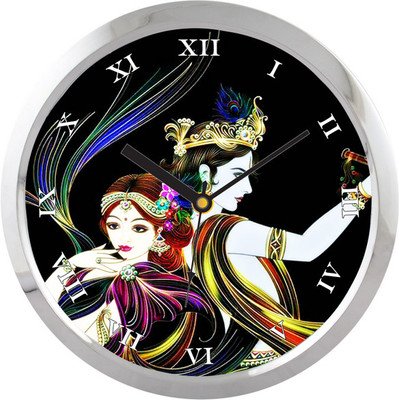 31% OFF on Shopping Monster Lord Krishna Religious Analog Wall Clock Silver