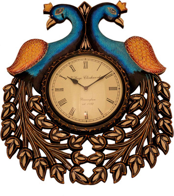 36% OFF on Kuch Khas 2 Peacocks 20 By 18 Inch Analog Wall Clock Multicolor