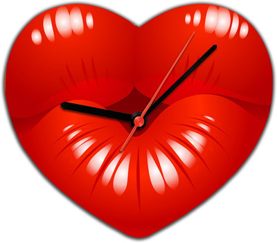 40% OFF on Lovely Collection Lips Heart Analog Wall Clock Red 40% OFF on Lovely Collection Lips Heart Analog Wall Clock Red